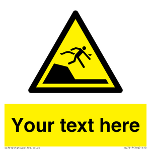 Custom Warning sudden drop in swimming or leisure pools